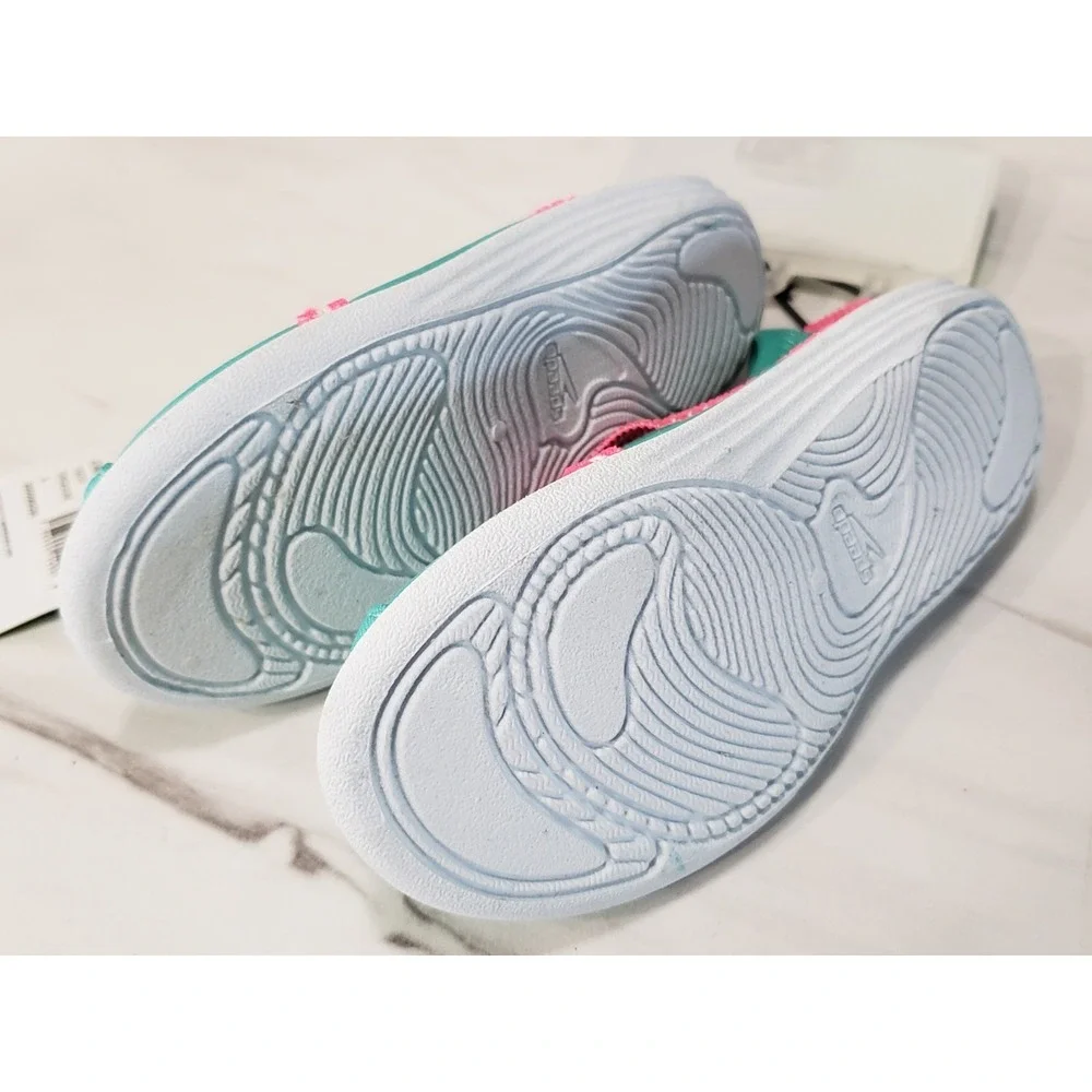 NEW Speedo Mary Jane Water Shoe Turquoise Pink Girl Size Small‎ 5-6 TODDLER BABY